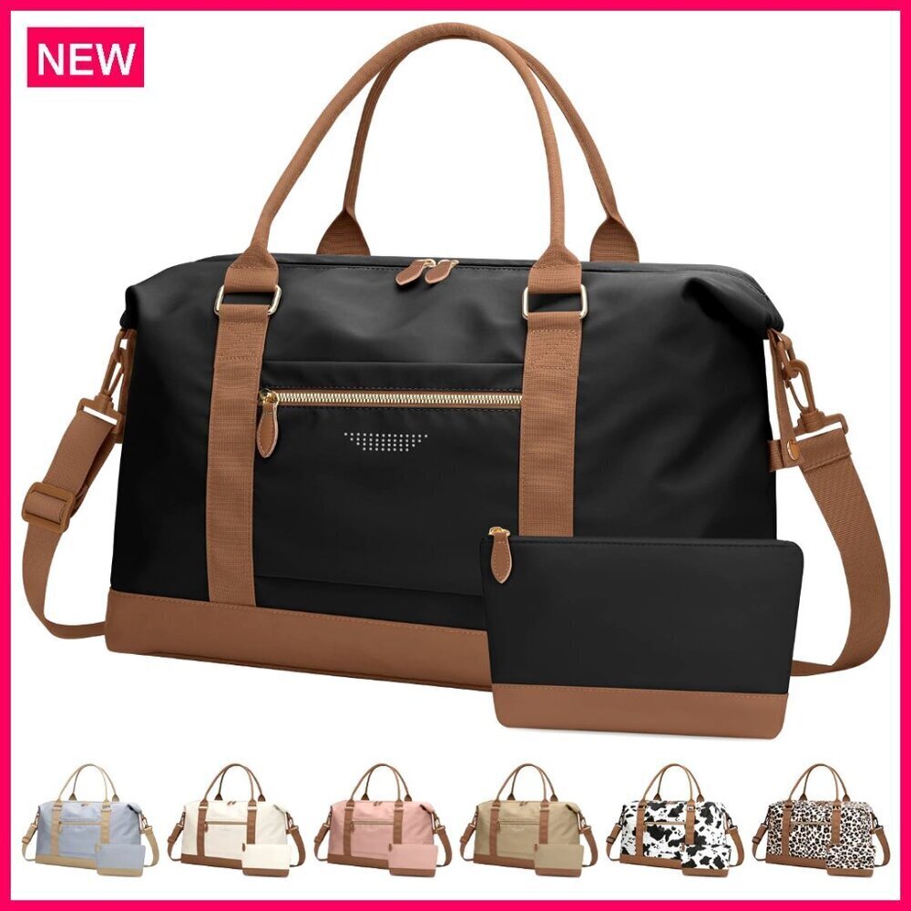 Large Travel Duffle Bag with Luggage Sleeve, Toiletry Bag, 26L Capacity